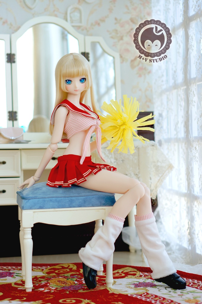 DD(M/L胸)、可愛いチアリーダー制服4点セット