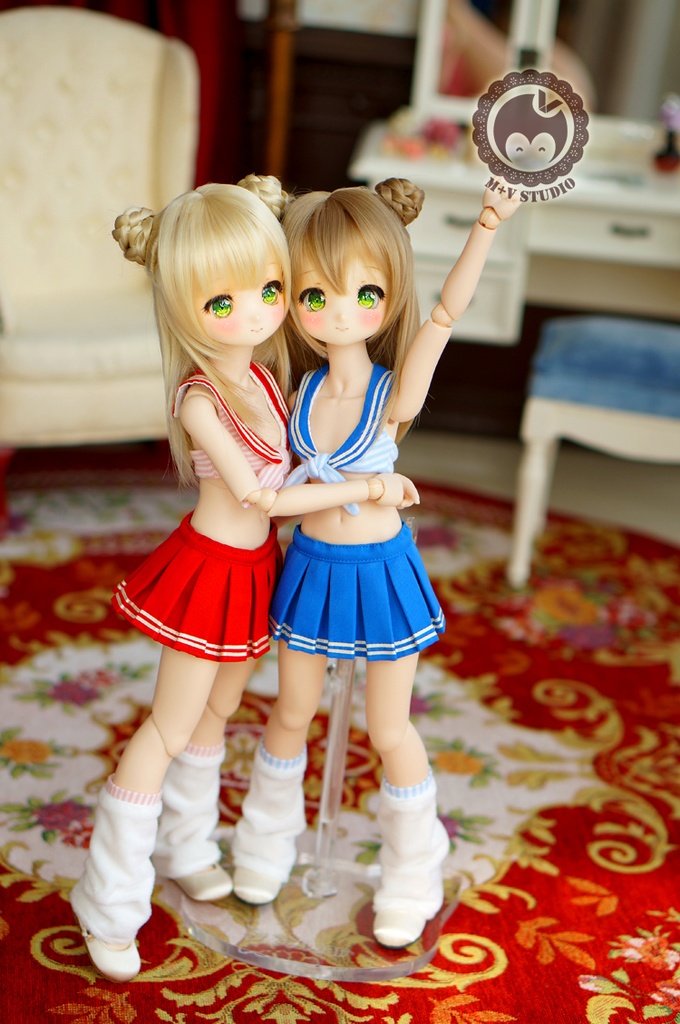 MDD (S/M/L胸)、可愛いチアリーダー制服4点セット