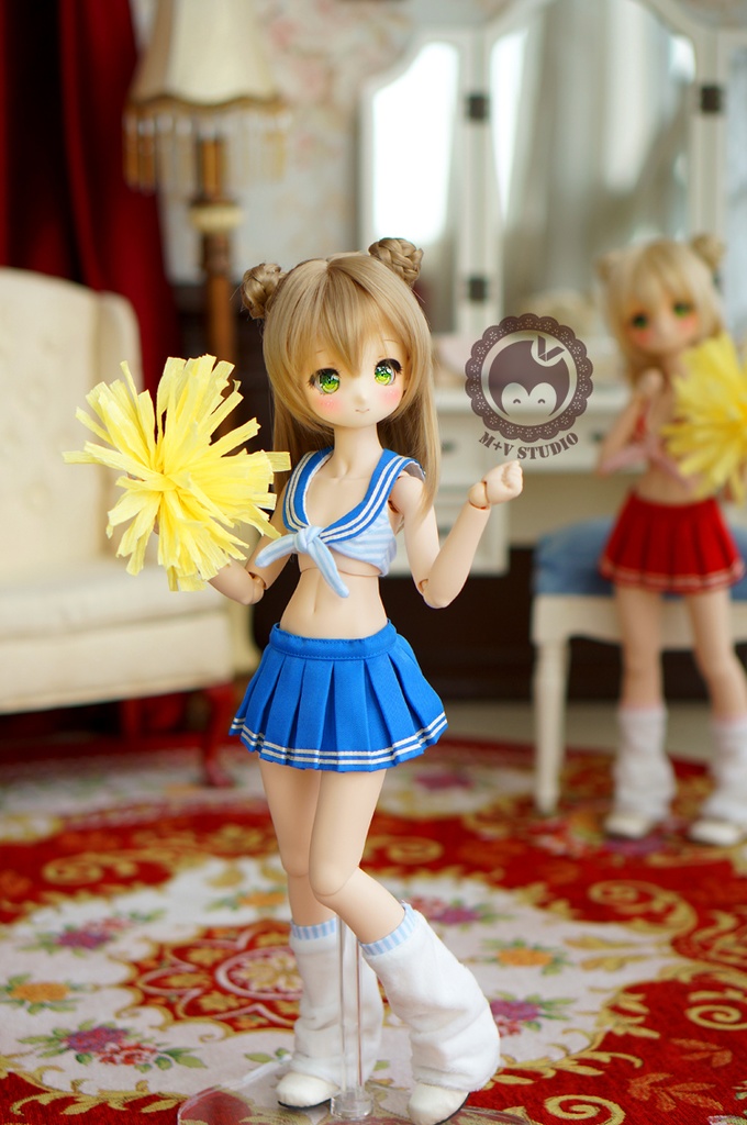 MDD (S/M/L胸)、可愛いチアリーダー制服4点セット