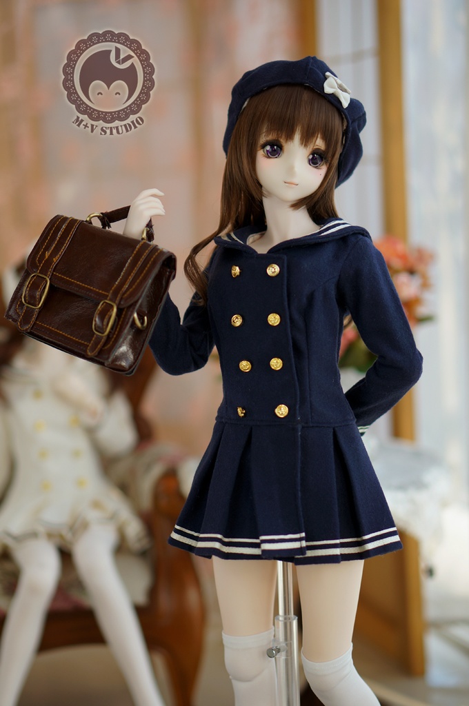 DD、DDS (S/M/L胸)マリン風ラシャワンピースコート3点セット