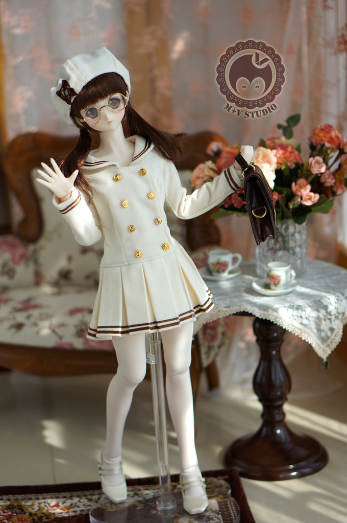 DD、DDS (S/M/L胸)マリン風ラシャワンピースコート3点セット