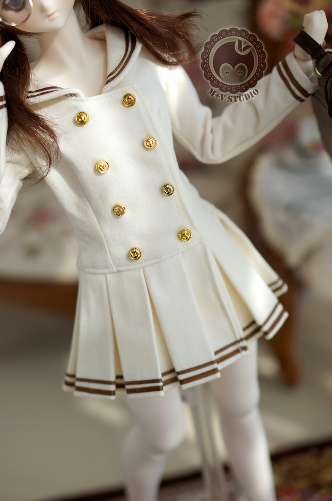 DD、DDS (S/M/L胸)マリン風ラシャワンピースコート3点セット