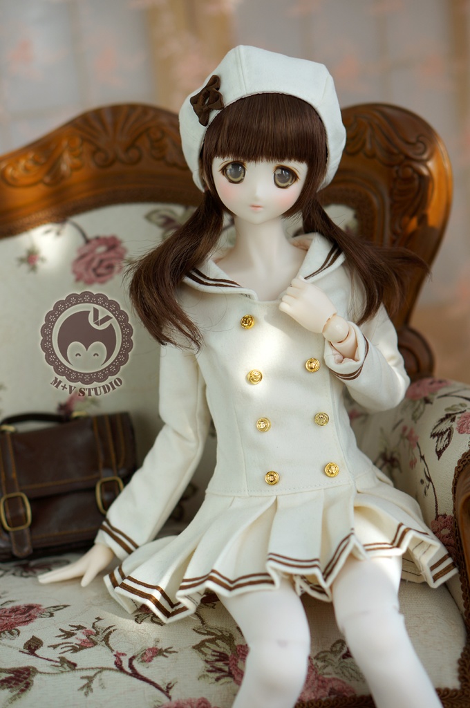 DD、DDS (S/M/L胸)マリン風ラシャワンピースコート3点セット