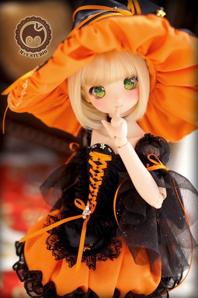 MDD (S/M)、ハロウィンかぼちゃんドレス7点セット
