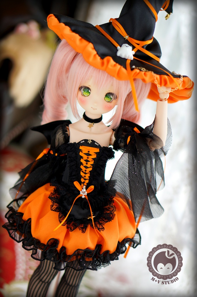 MDD (S/M)、ハロウィンかぼちゃんドレス7点セット