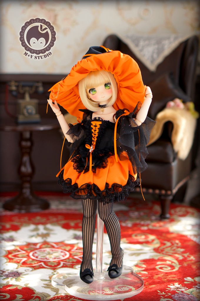 MDD (S/M)、ハロウィンかぼちゃんドレス7点セット