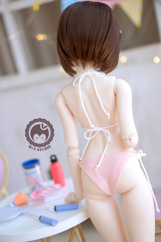 DD水着 DD,DDS,DDM,DDdy ドール ドルフィードリーム ドール服 水色 ビキニ