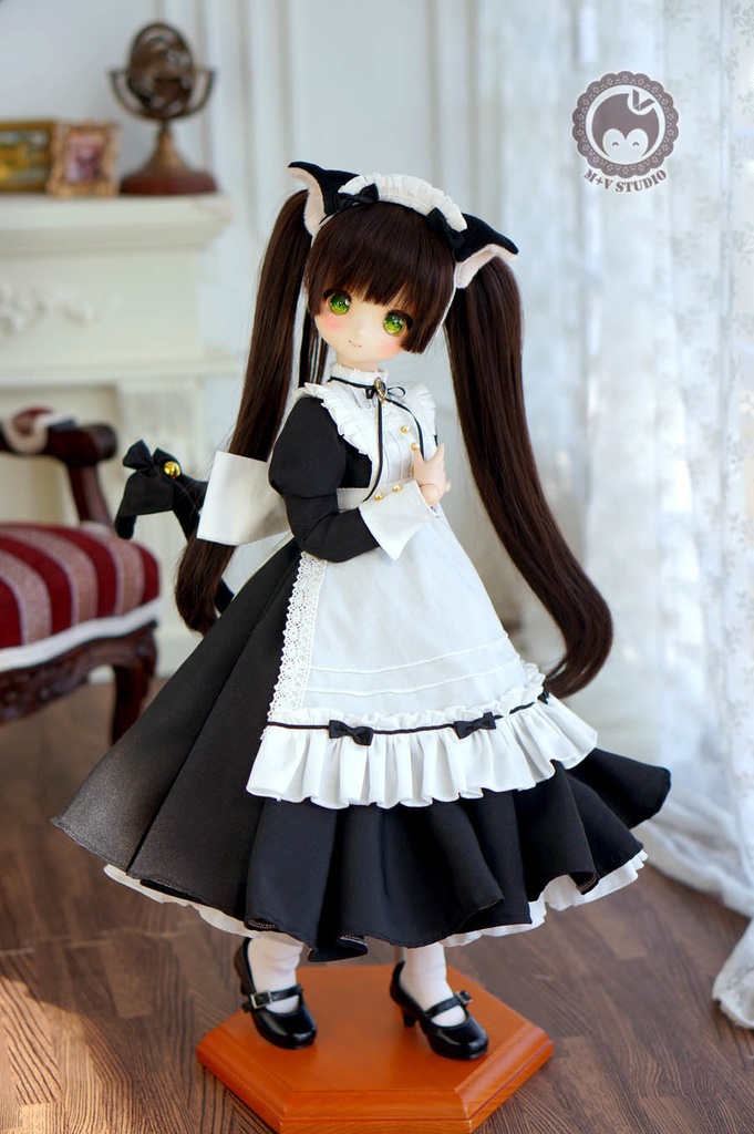 MDD (S胸)、かわいい猫メイドさん5点セット