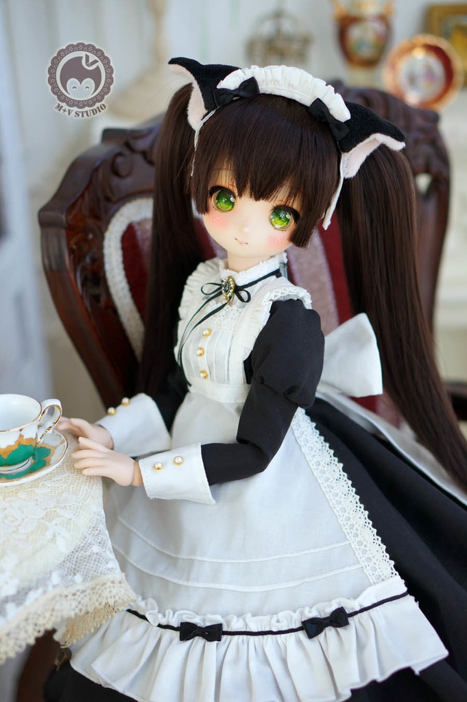 MDD (S胸)、かわいい猫メイドさん5点セット