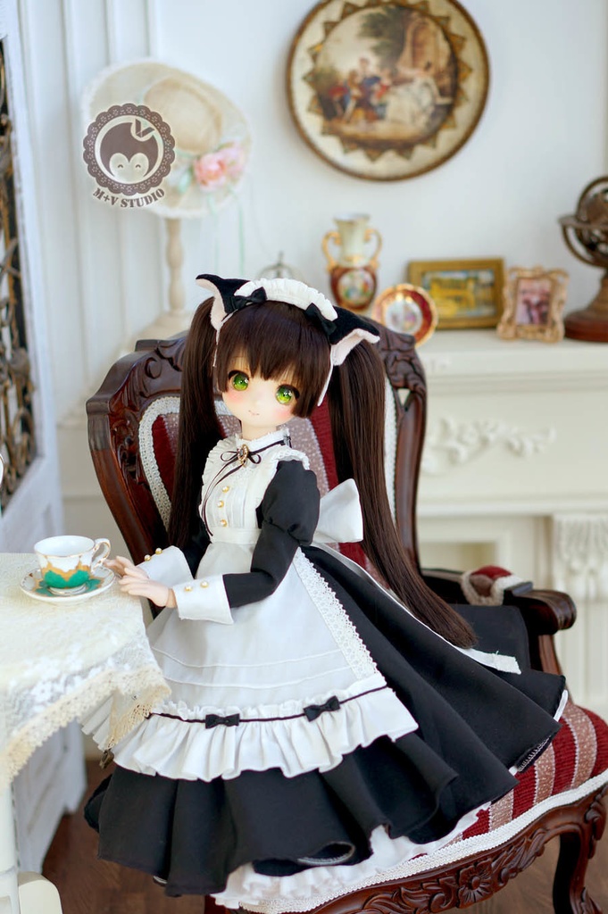 MDD (S胸)、かわいい猫メイドさん5点セット