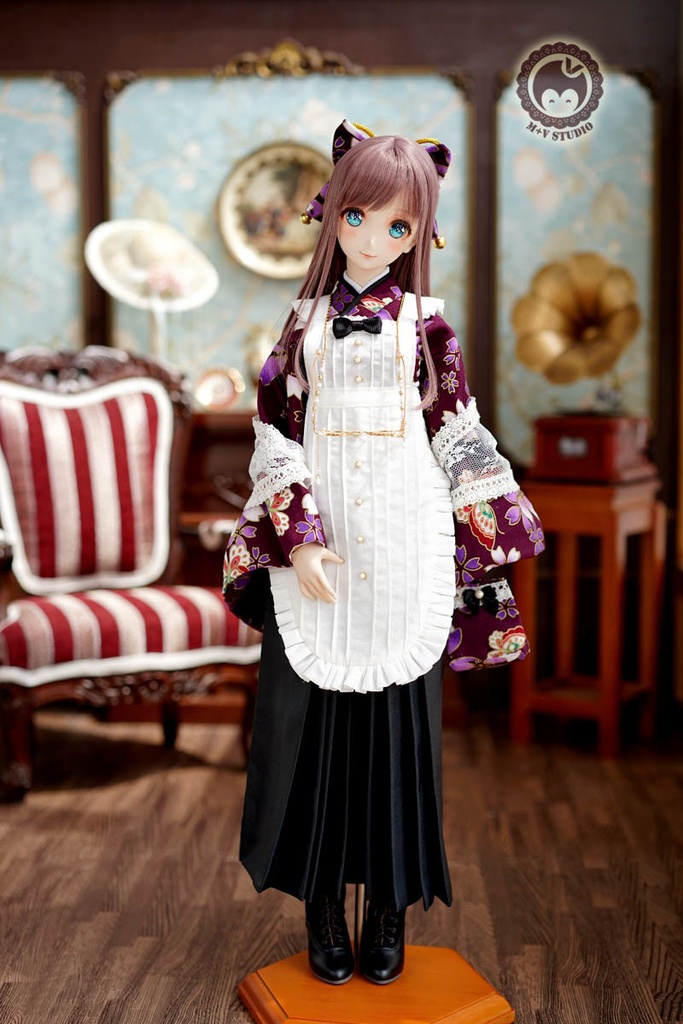 大正ロマン和風卒業式メイド服袴9点セット★菖蝶SD13、SDGr、SD16、DDS、DD、DDdy(各胸)