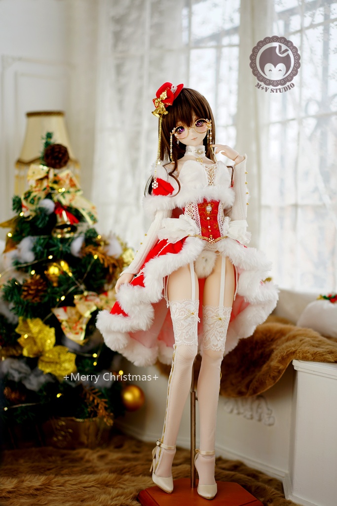 DD(M/L/寄せ胸)、DDdy、胸元セクシー風クリスマスお洋服11点セット