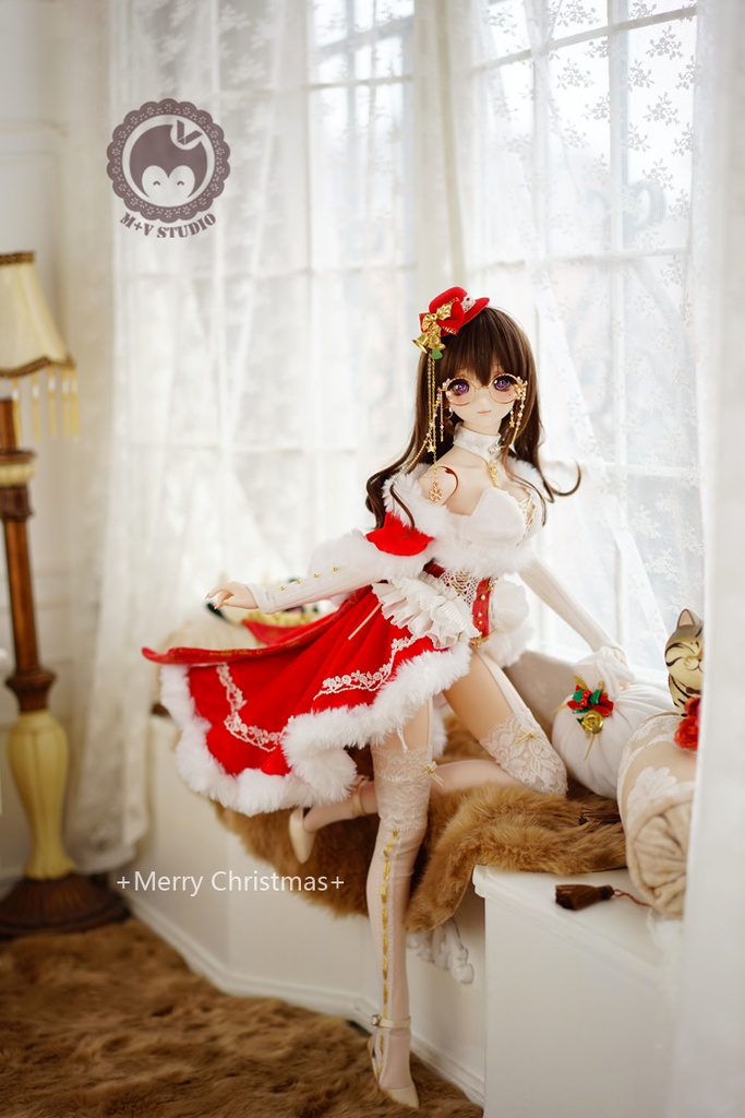 DD(M/L/寄せ胸)、DDdy、胸元セクシー風クリスマスお洋服11点セット