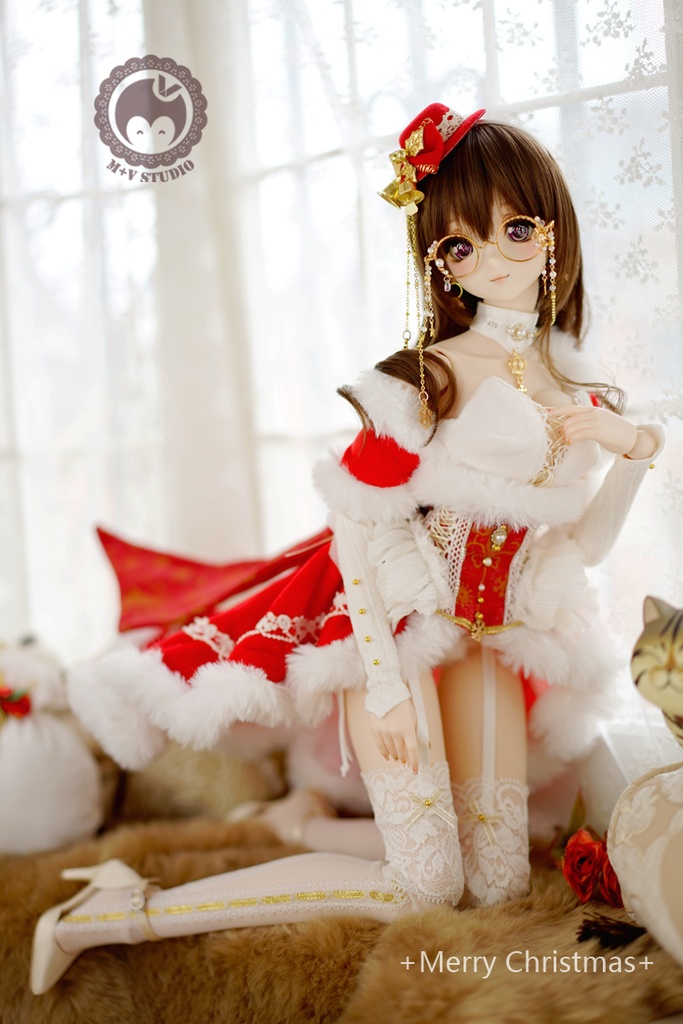 DD(M/L/寄せ胸)、DDdy、胸元セクシー風クリスマスお洋服11点セット