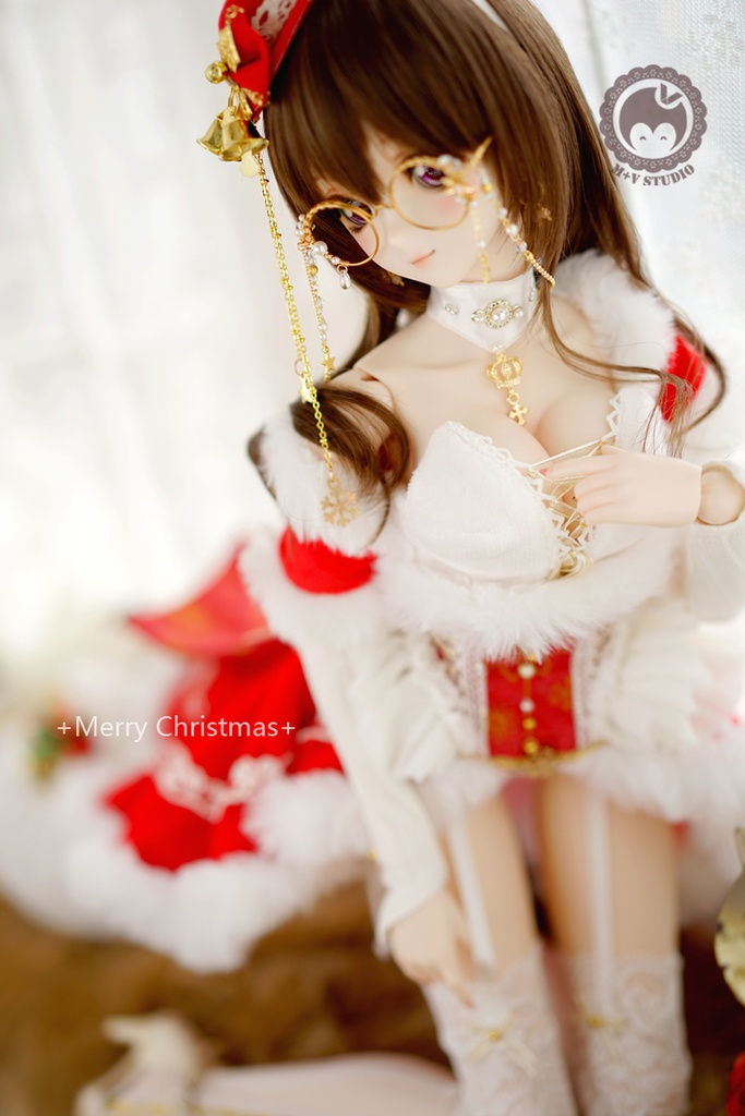 DD(M/L/寄せ胸)、DDdy、胸元セクシー風クリスマスお洋服11点セット