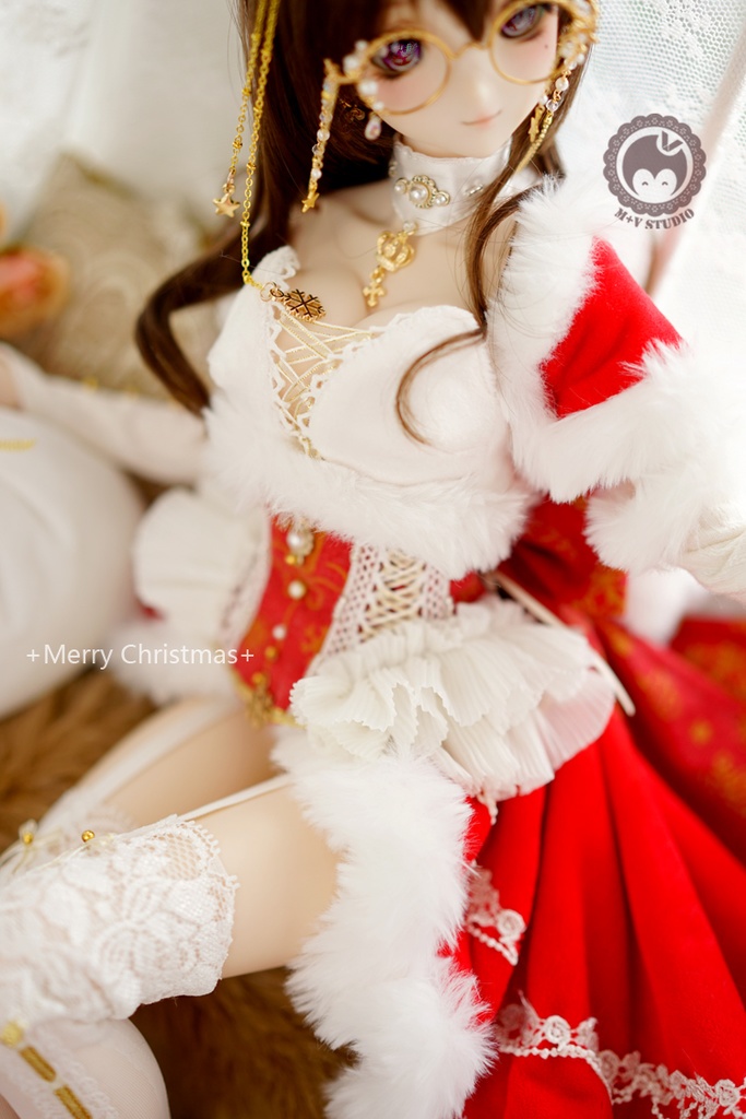 DD(M/L/寄せ胸)、DDdy、胸元セクシー風クリスマスお洋服11点セット