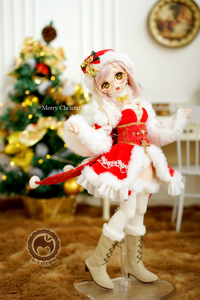 MDD(S/M/L)、MSD(S/M/L)胸元セクシー風クリスマスお洋服11点セット