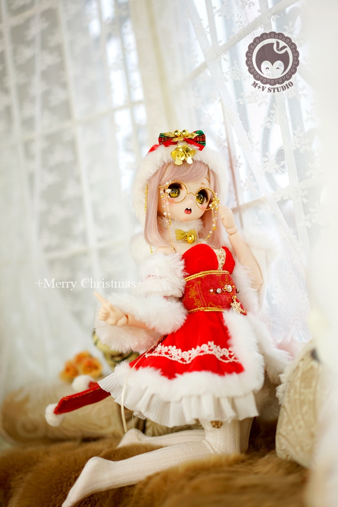 MDD(S/M/L)、MSD(S/M/L)胸元セクシー風クリスマスお洋服11点セット