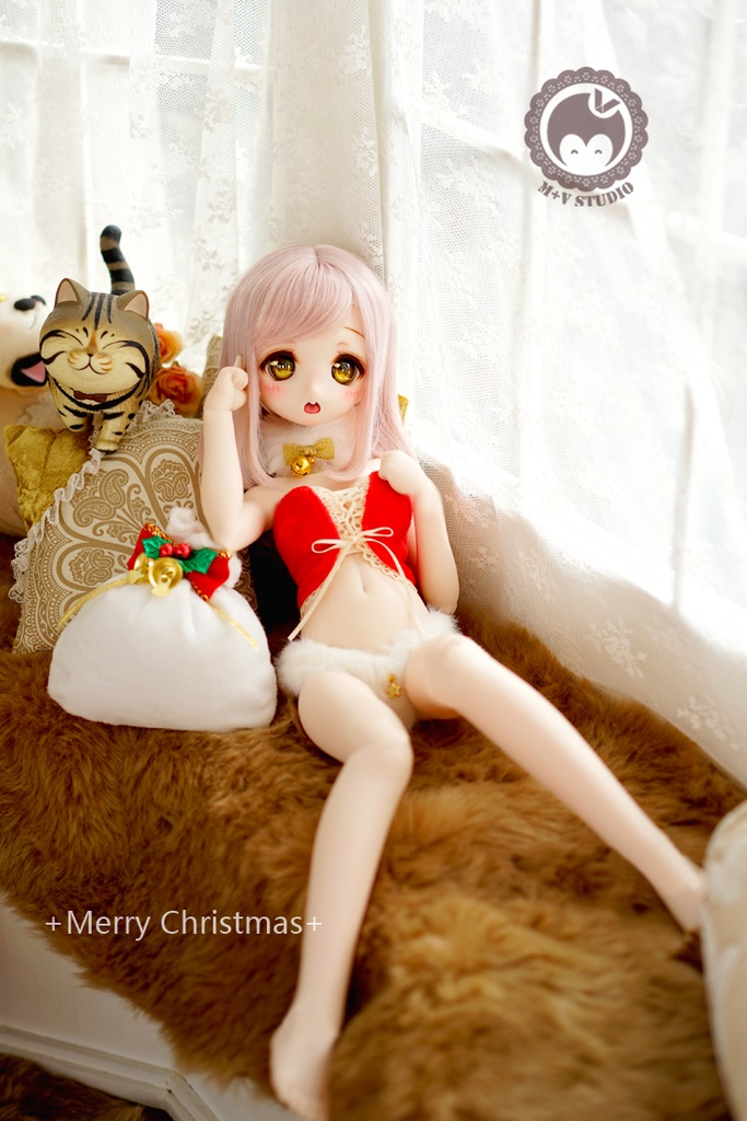 MDD(S/M/L)、MSD(S/M/L)胸元セクシー風クリスマスお洋服11点セット