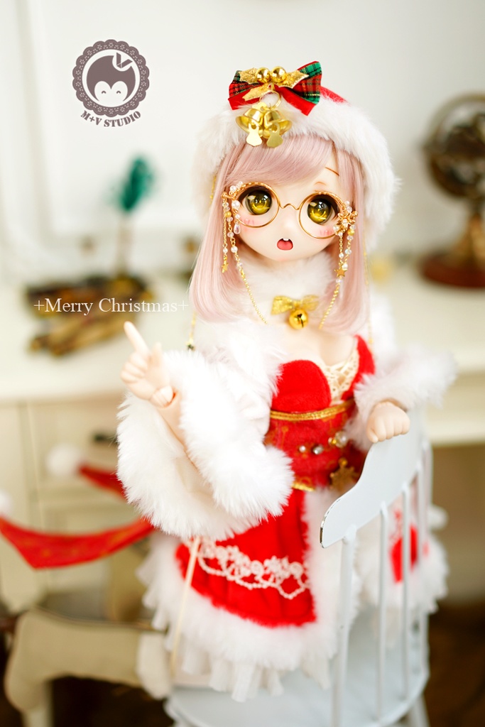 MDD(S/M/L)、MSD(S/M/L)胸元セクシー風クリスマスお洋服11点セット