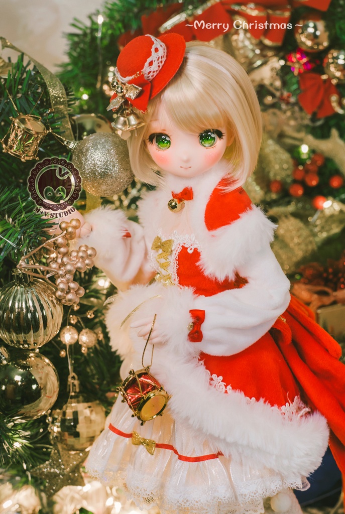 MDD(S/M胸)背中リボンクリスマスお洋服6点セット