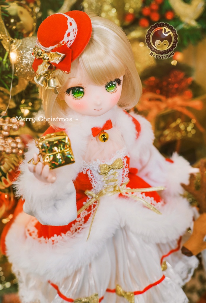 MDD(S/M胸)背中リボンクリスマスお洋服6点セット