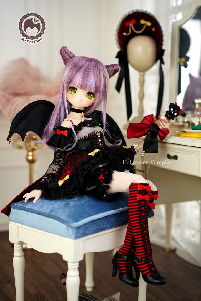 MDD(S胸)、ハロウィン可愛いヴァンパイアちゃんドレス10点セット