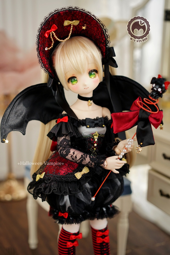 MDD(S胸)、ハロウィン可愛いヴァンパイアちゃんドレス10点セット