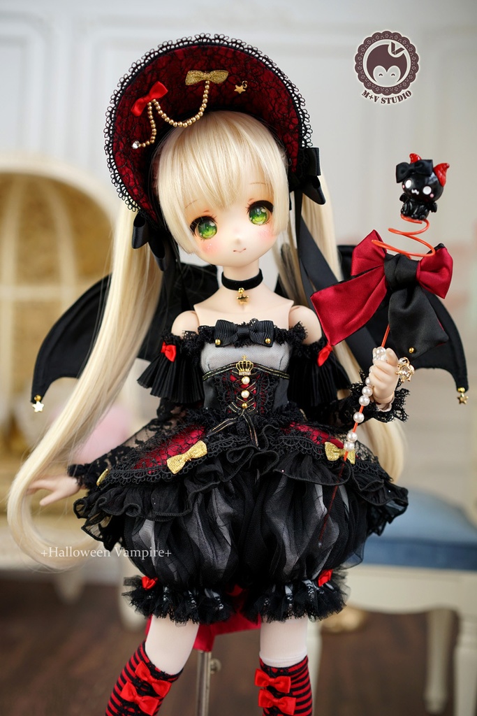 MDD(S胸)、ハロウィン可愛いヴァンパイアちゃんドレス10点セット