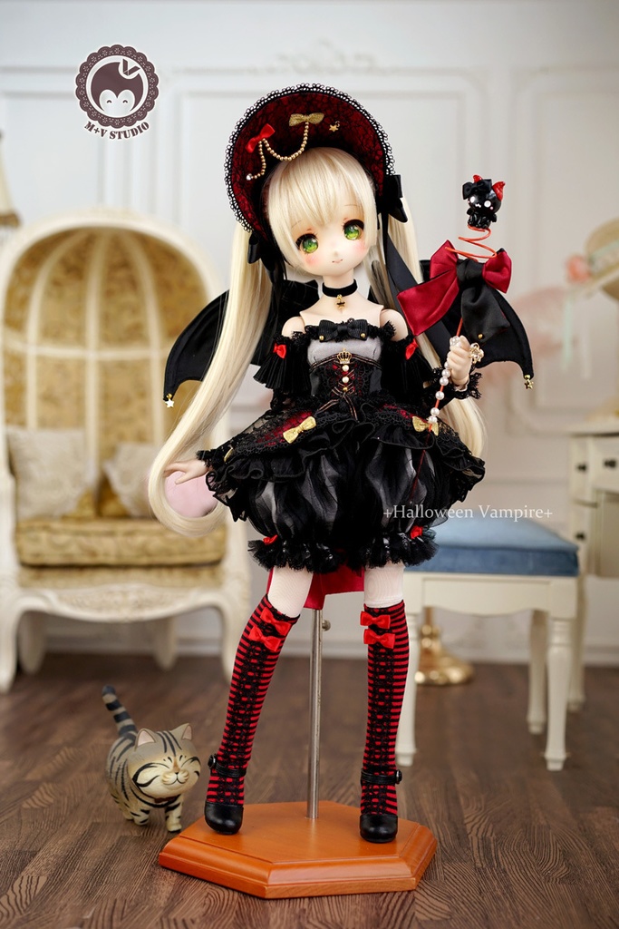 MDD(S胸)、ハロウィン可愛いヴァンパイアちゃんドレス10点セット