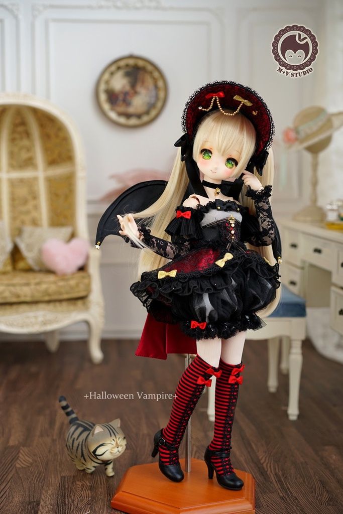 MDD(S胸)、ハロウィン可愛いヴァンパイアちゃんドレス10点セット