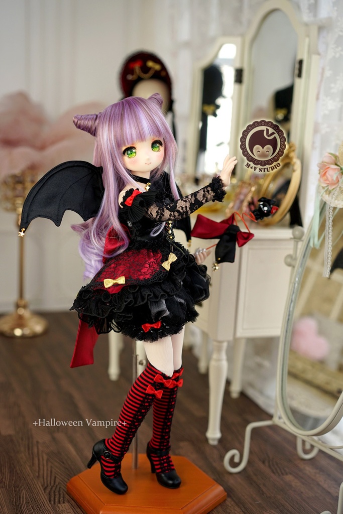 MDD(S胸)、ハロウィン可愛いヴァンパイアちゃんドレス10点セット