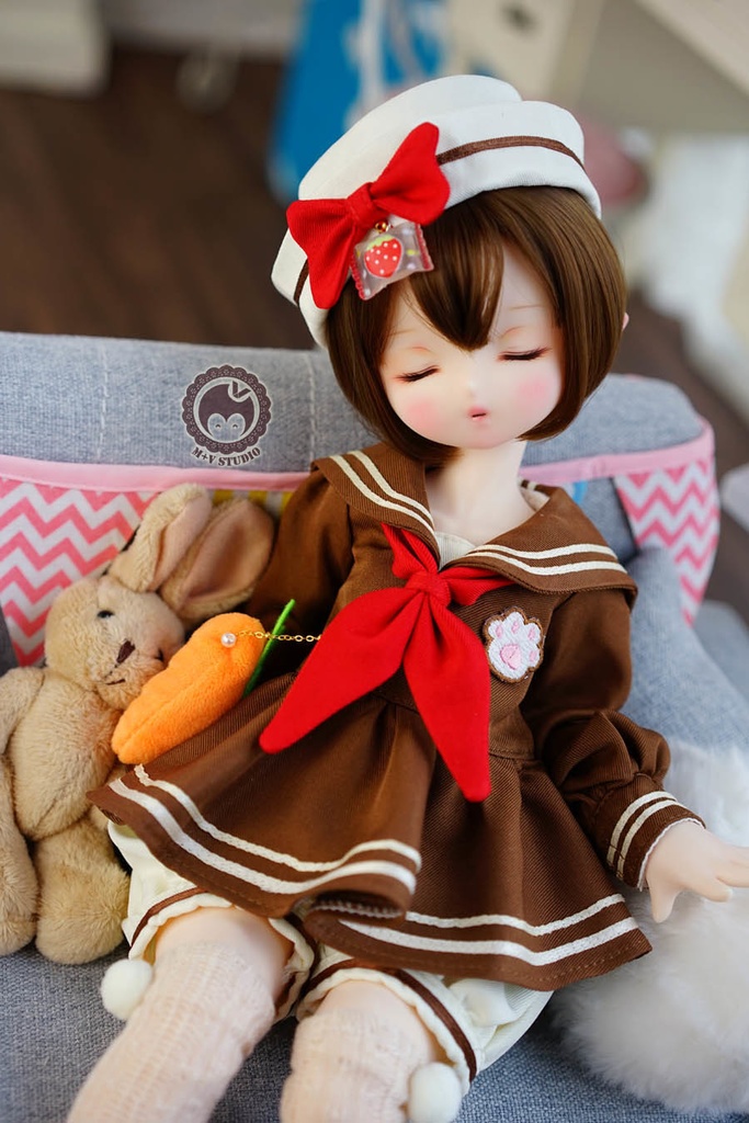 +Carrot+ MDD (S/M胸)、MSD、kumakoサイズ、かわいいマリン風ワンピース5点セット