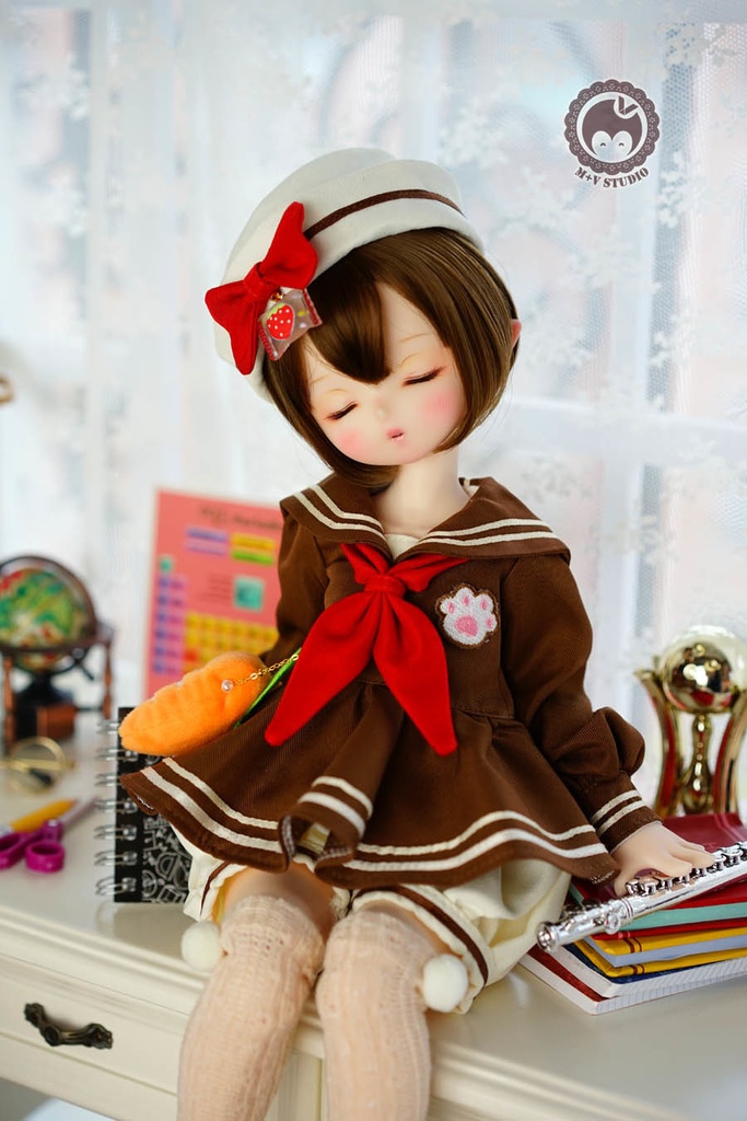 +Carrot+ MDD (S/M胸)、MSD、kumakoサイズ、かわいいマリン風ワンピース5点セット