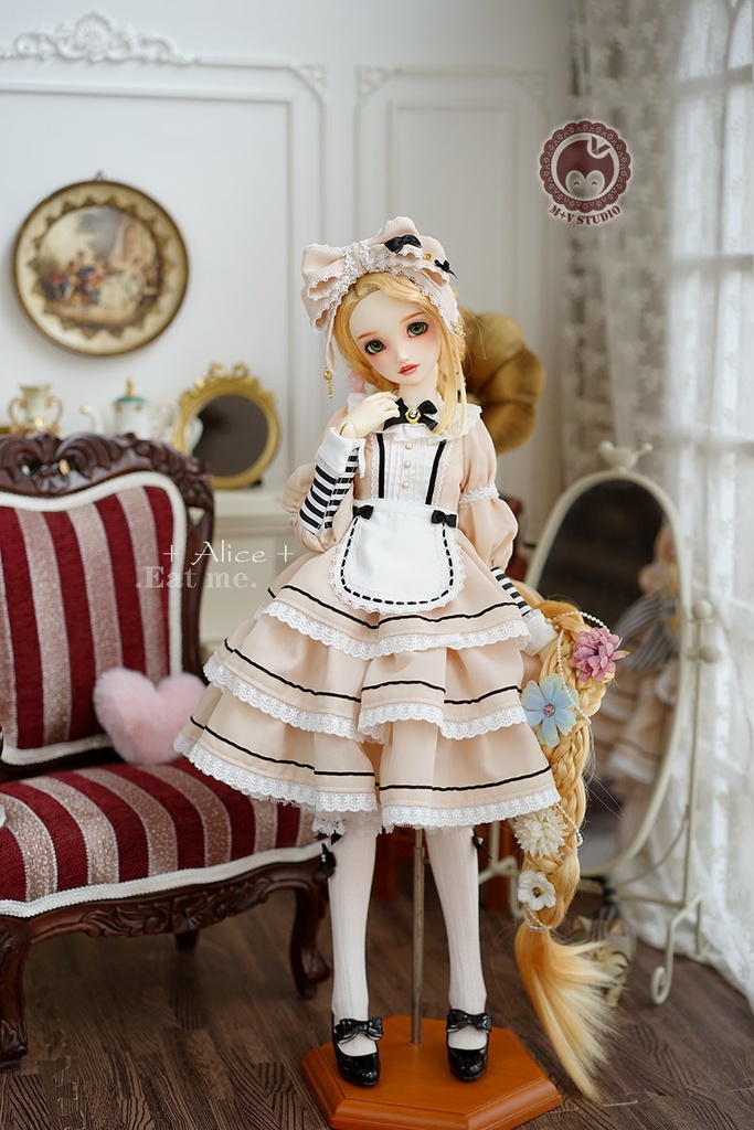 【喵屋ニャンハウス】-Alice-Eat me.SD.DD(S/M/L),SDGR女,SD13女用洋服5点セット