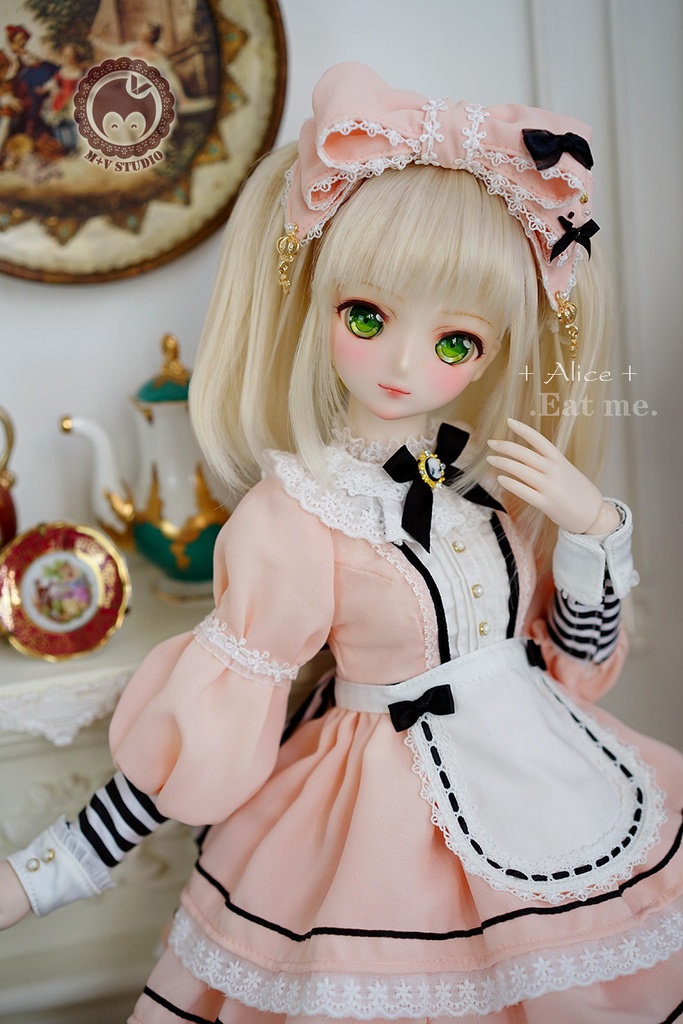 【喵屋ニャンハウス】-Alice-Eat me.SD.DD(S/M/L),SDGR女,SD13女用洋服5点セット