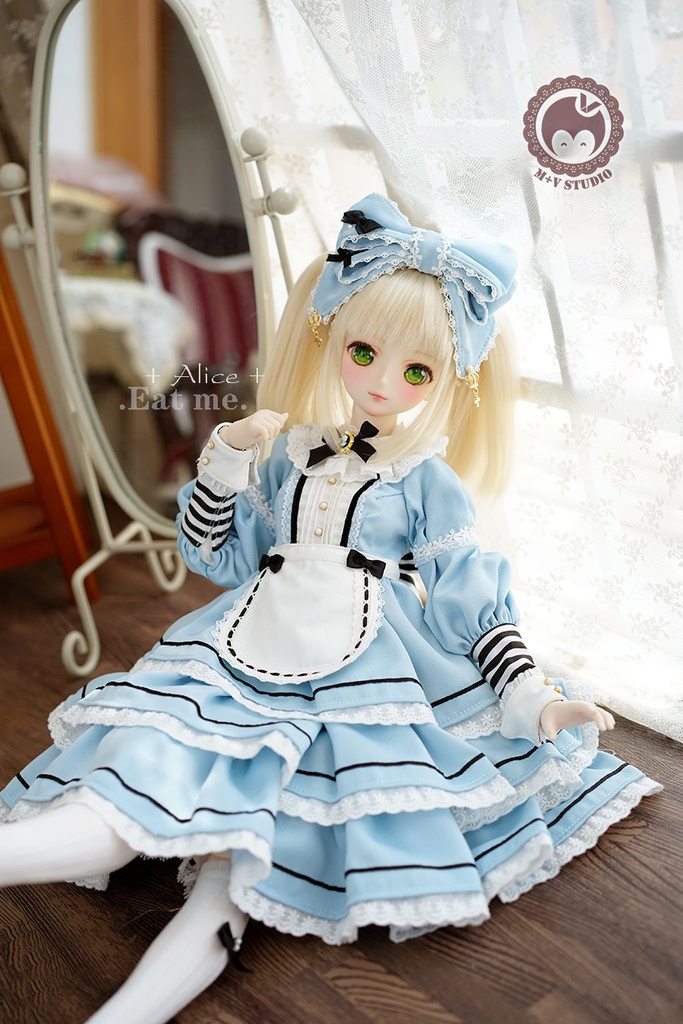 【喵屋ニャンハウス】-Alice-Eat me.SD.DD(S/M/L),SDGR女,SD13女用洋服5点セット