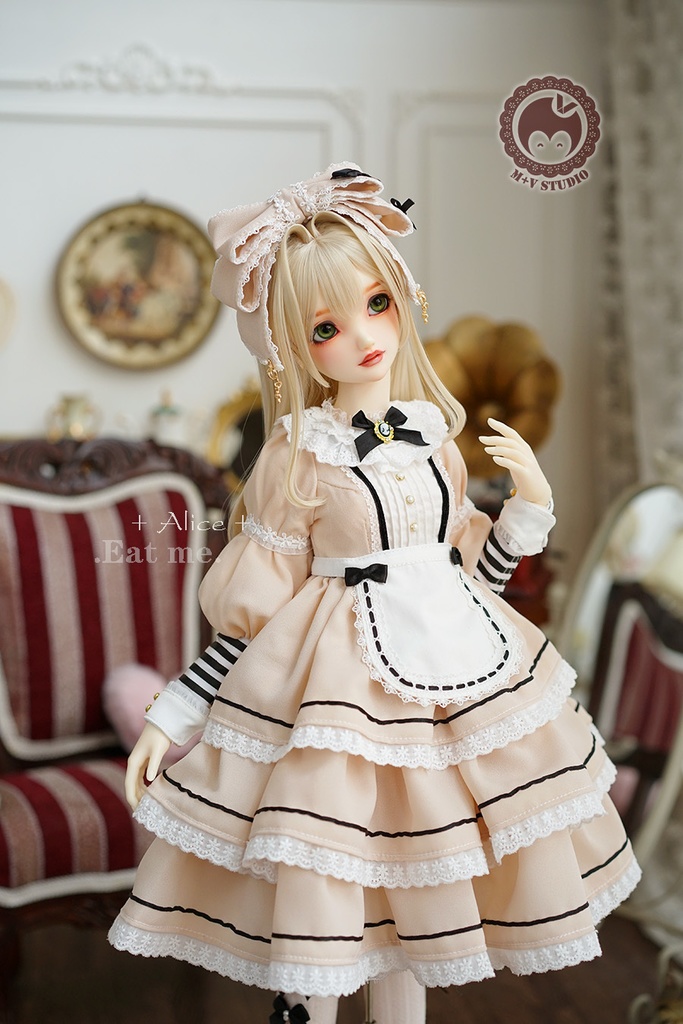 【喵屋ニャンハウス】-Alice-Eat me.SD.DD(S/M/L),SDGR女,SD13女用洋服5点セット