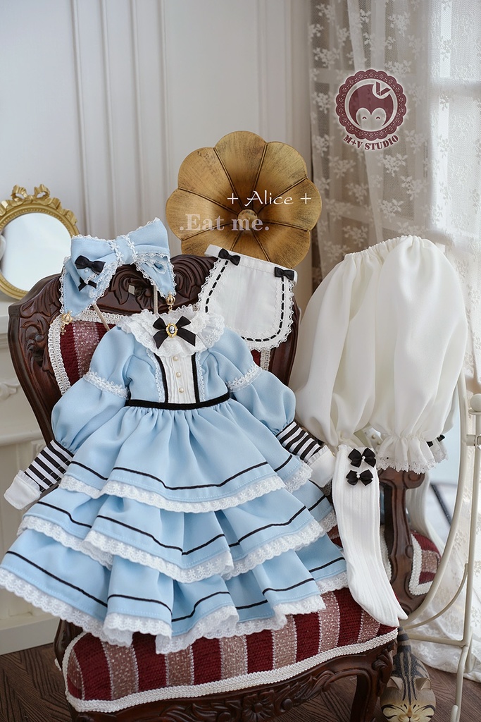 【喵屋ニャンハウス】-Alice-Eat me.SD.DD(S/M/L),SDGR女,SD13女用洋服5点セット