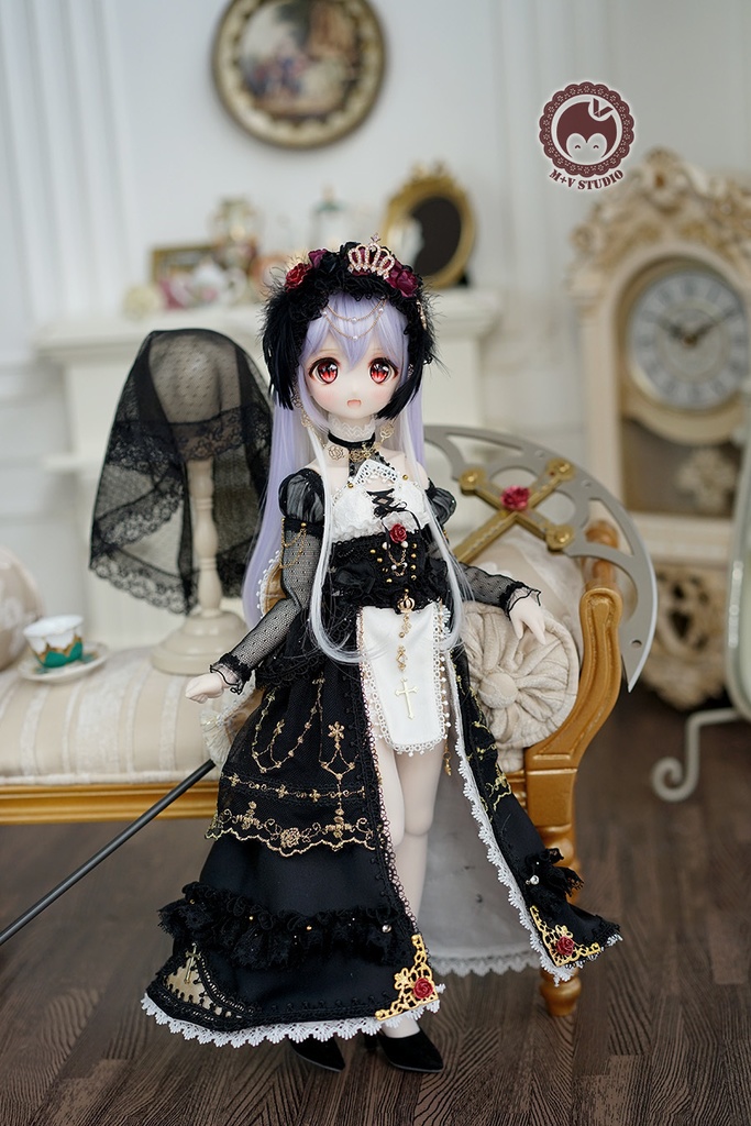 【喵屋ニャンハウス】黯の女神官MDD KUMAKO PUYOODOLL(S/M胸)用洋服10点セット