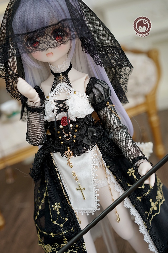 【喵屋ニャンハウス】黯の女神官MDD KUMAKO PUYOODOLL(S/M胸)用洋服10点セット