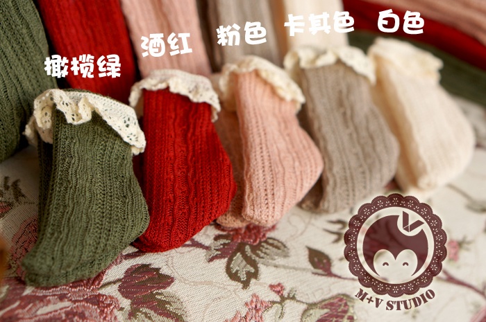 【喵屋ニャンハウス】MSD,SD/DD MDD 用冬日レース·ソックス1/3 1/4BJD