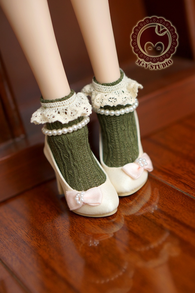 【喵屋ニャンハウス】MSD,SD/DD MDD 用冬日レース·ソックス1/3 1/4BJD