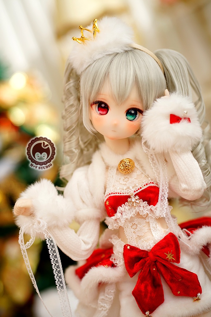 【ニャンハウス】-霜花の旋律-MDD(S/M) PUYODOLL 熊妹4分BJD用洋服10点セット