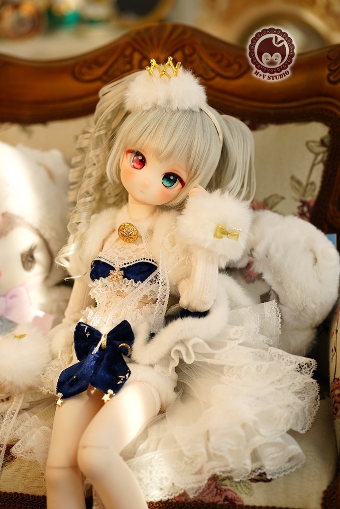 【ニャンハウス】-霜花の旋律-MDD(S/M) PUYODOLL 熊妹4分BJD用洋服10点セット