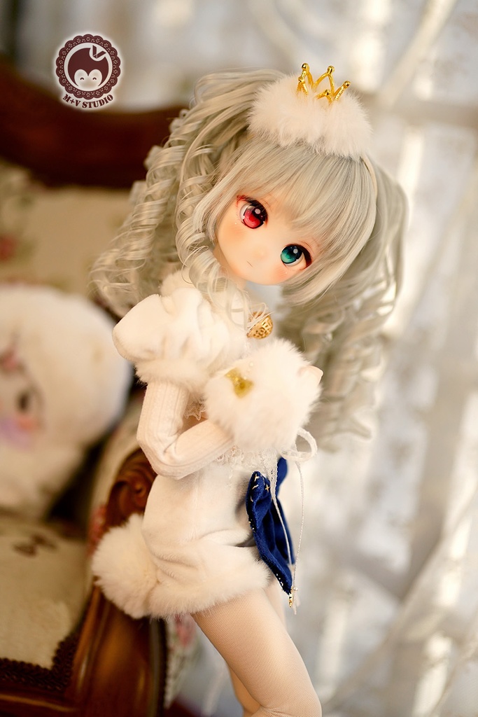 【ニャンハウス】-霜花の旋律-MDD(S/M) PUYODOLL 熊妹4分BJD用洋服10点セット