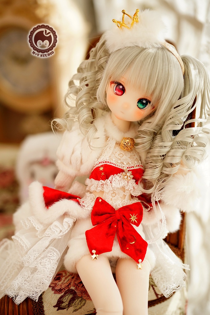 【ニャンハウス】-霜花の旋律-MDD(S/M) PUYODOLL 熊妹4分BJD用洋服10点セット