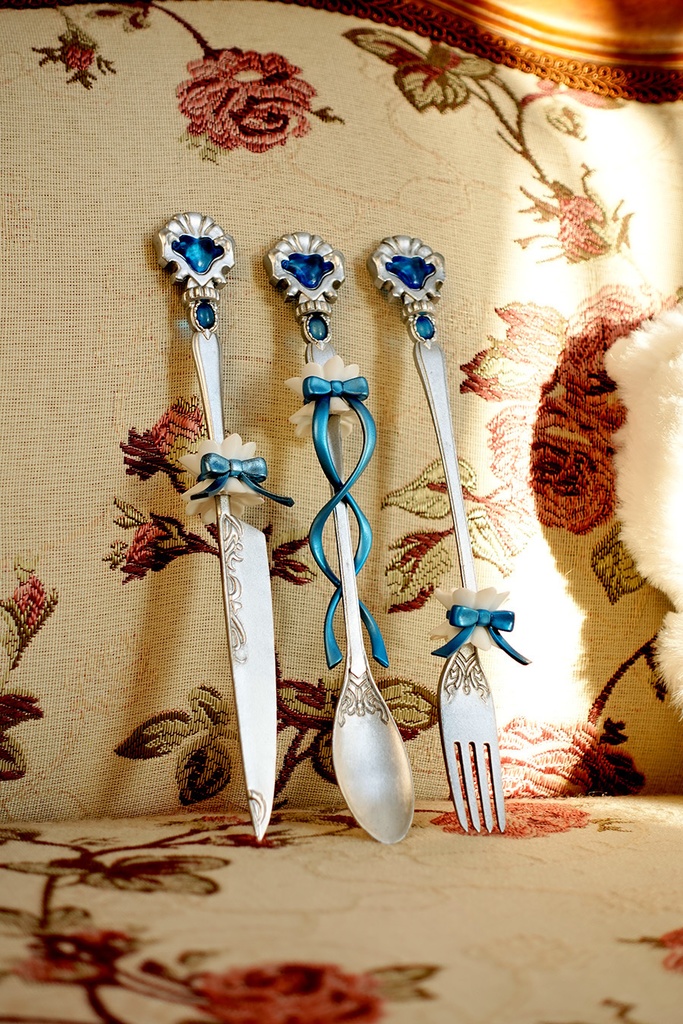 撮影用小道具(ナイフとフォークスプーン)DD SD BJD MDD MSD PUYODOLL3分4分