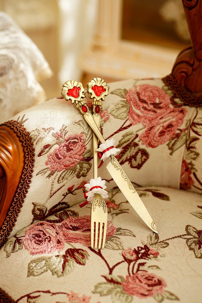 撮影用小道具(ナイフとフォークスプーン)DD SD BJD MDD MSD PUYODOLL3分4分