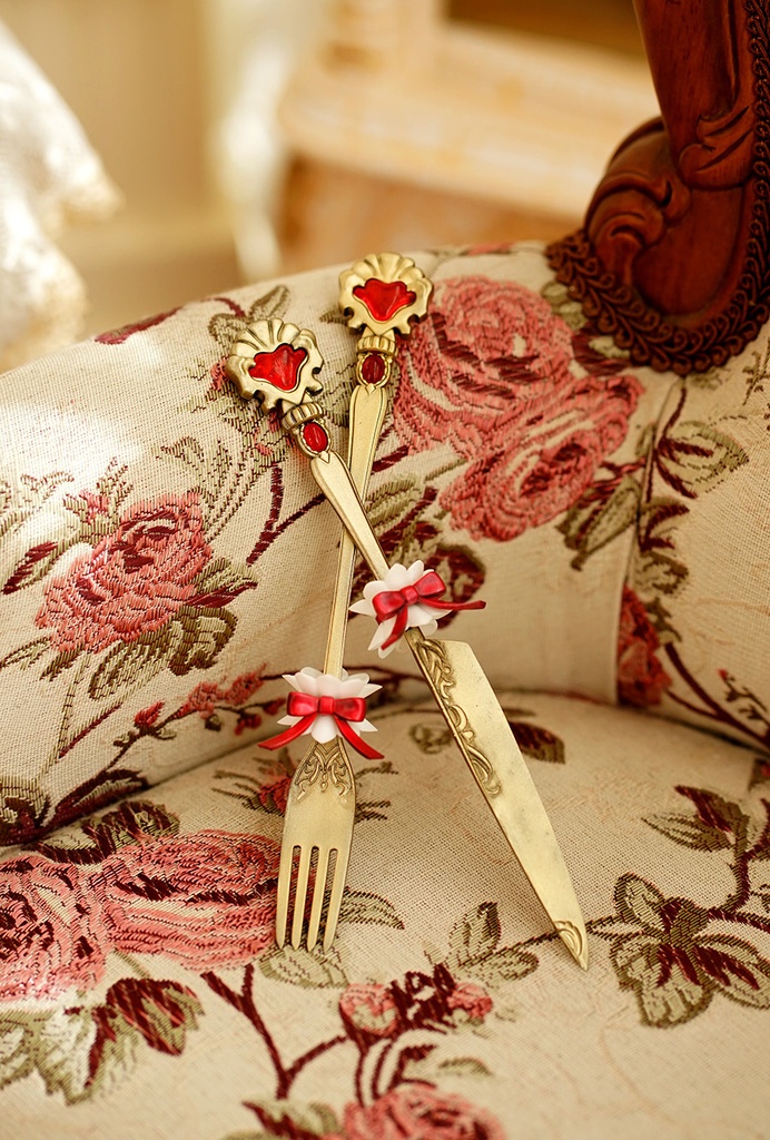 撮影用小道具(ナイフとフォークスプーン)DD SD BJD MDD MSD PUYODOLL3分4分